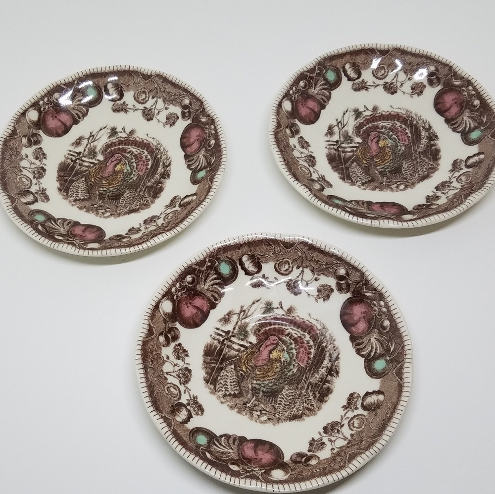 🎁His Majesty Johnson bros Turkey Saucers
